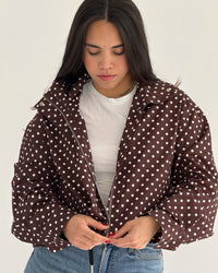 Chocolate Polka Dot Jacket (Oversized)