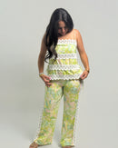 Floral Print Sleeveless Top And Pants Set