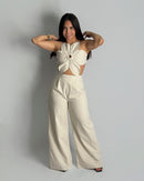 Floral cream Jumpsuit