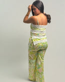 Floral Print Sleeveless Top And Pants Set