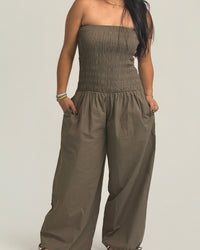 Olive Balloon Jumpsuit