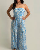 White and blue Jumpsuit
