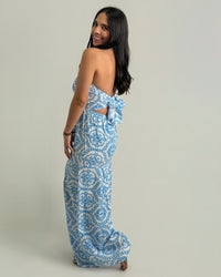 White and blue Jumpsuit