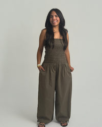 Olive Balloon Jumpsuit