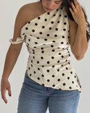 Cream Polka Dots top