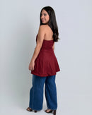 Bustier high low tube top