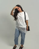 Asymetrical polka dots Tunic T-shirt