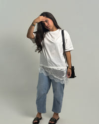 Asymetrical polka dots Tunic T-shirt