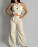 Floral cream Jumpsuit