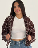 Chocolate Polka Dot Jacket (Oversized)