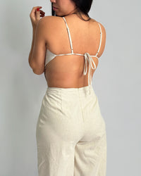 Floral cream Jumpsuit