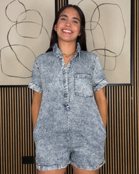 Denim romper