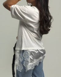 Asymetrical polka dots Tunic T-shirt